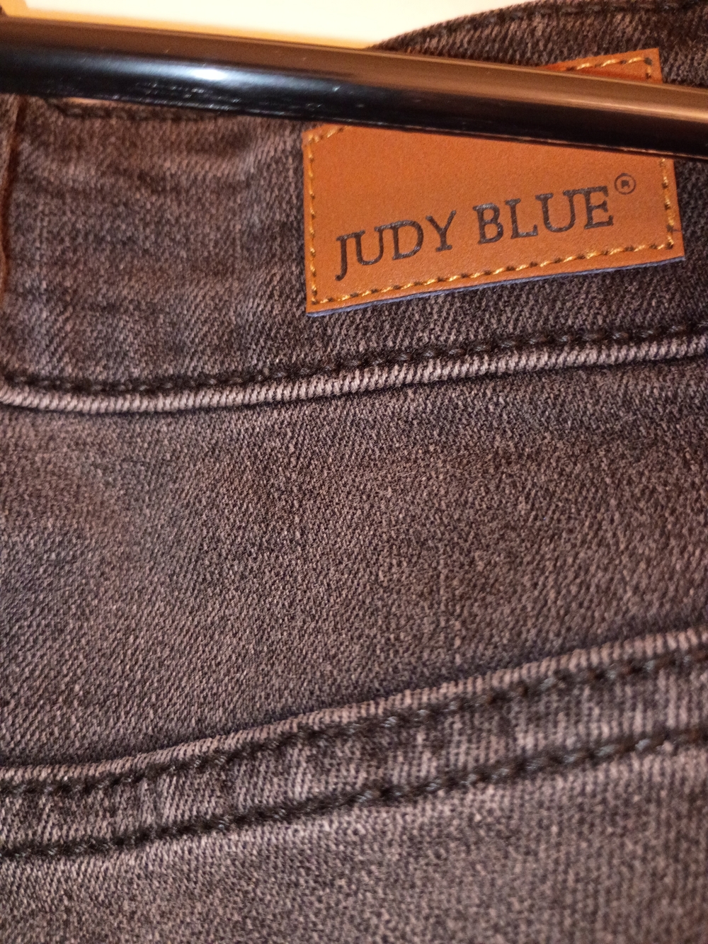 Judy Blue Dark Gray Distressed Denim Capri